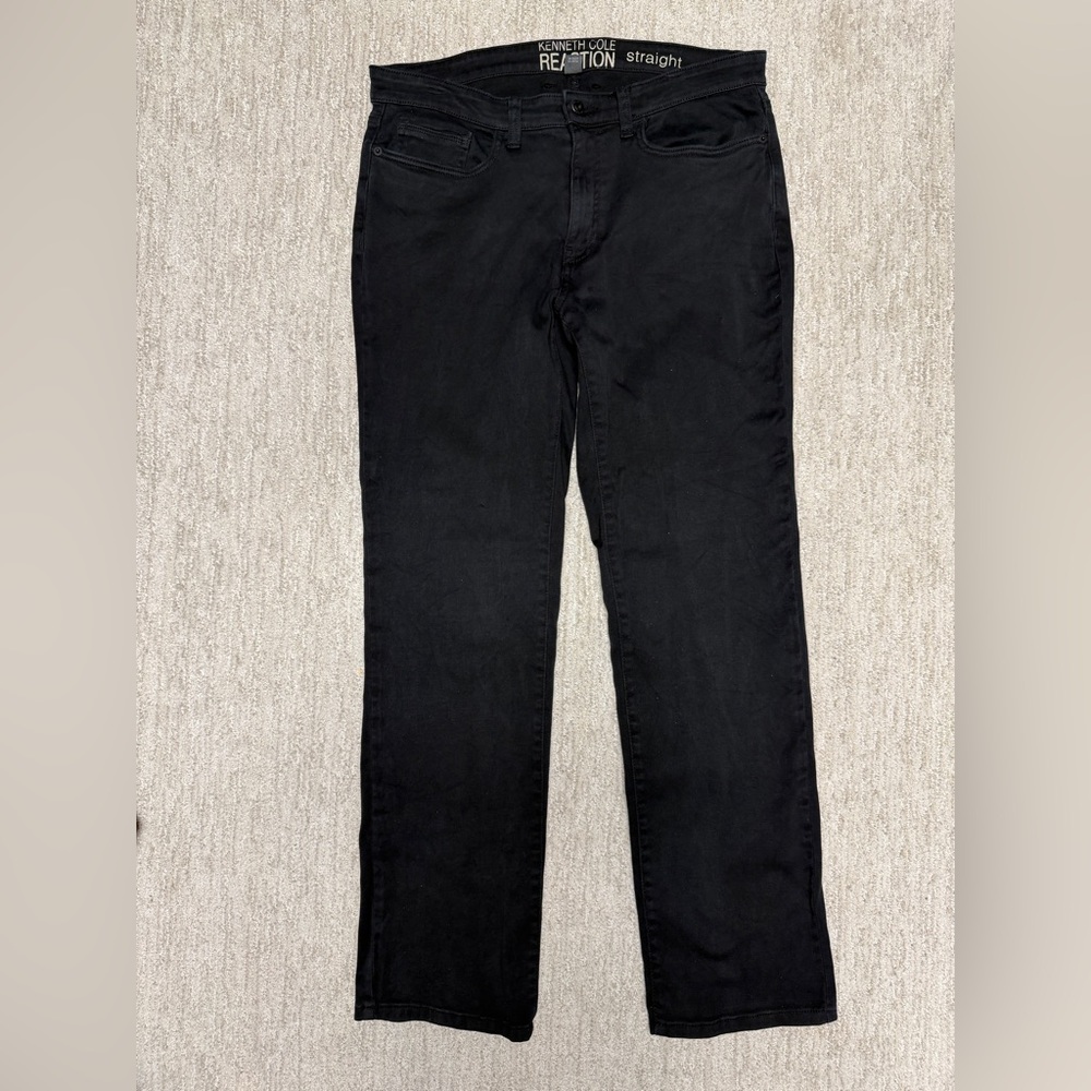 Men's Kenneth Cole Reaction Black Straight-Leg Jeans